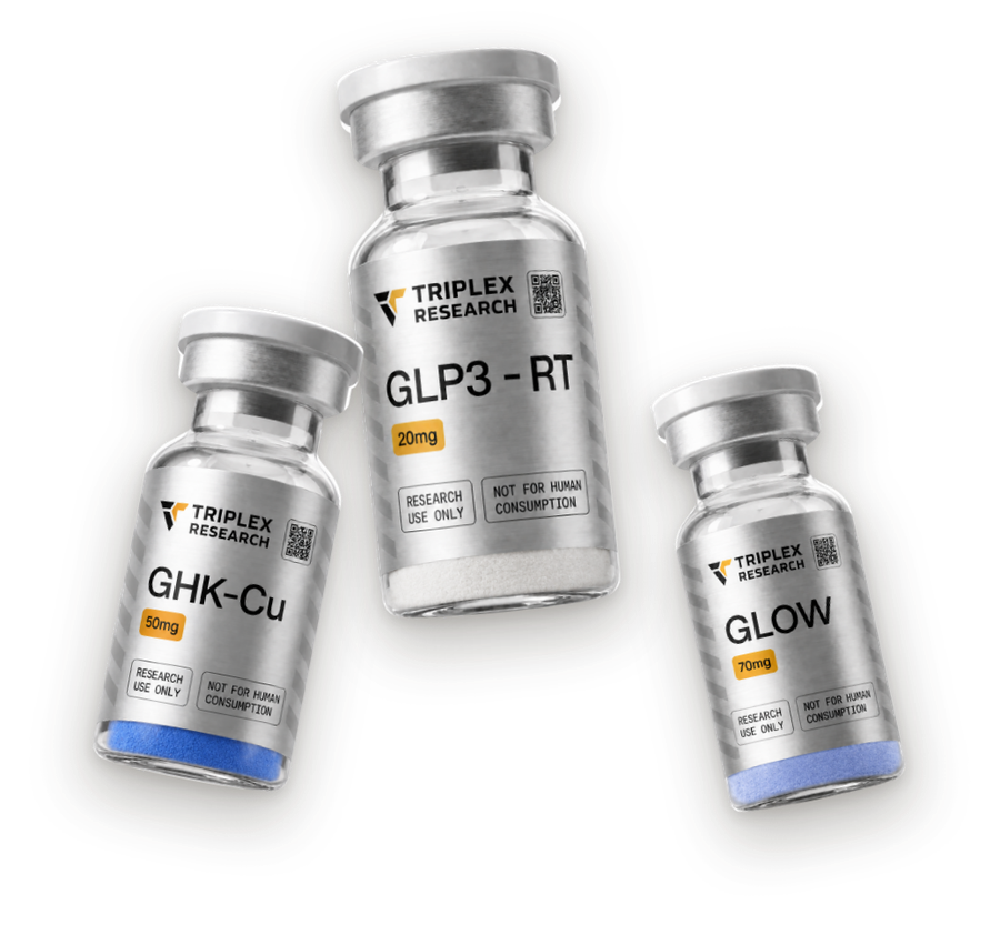 Viales GLP3 – RT, GHK-Cu y GLOW de Triplex Research